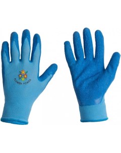 Перчатки нейлоновые с каучуковым покрытием голубые М List`ok