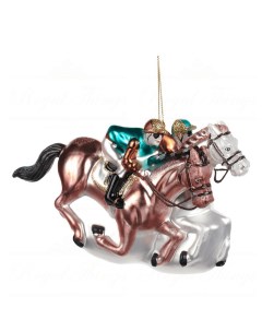 Елочная игрушка Скаковые лошади 16 см разноцветный 1 шт Goodwill