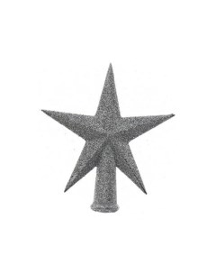 Верхушка на ель Звезда Делюкс 029079 серебро 13 см серебристый Kaemingk