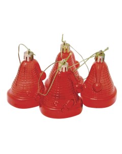 Набор елочных игрушек колокольчики 59596 6 5 см розовый 4 шт Золотая сказка