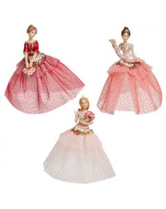 Елочная игрушка Фея розы 238074 1 шт розовый Holiday classics