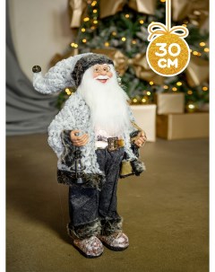Новогодняя фигурка Дед Мороз в Белой Шубке MT 150323 1 30 16x18x30 см Maxitoys
