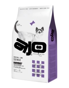 Сухой корм для кошек Sense с чувствительным пищеварением с олениной 10 кг Ajo