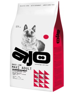 Сухой корм для собак Maxi Adult для взрослых собак крупных пород с гречкой 12 кг Ajo