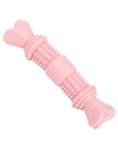 Игрушка для собак Шипастая кость массажная розовая 14x3 5x5 см Пижон