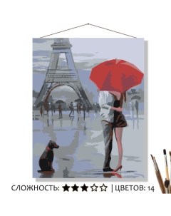 Картина по номерам Свидание в Париже 50х40 Selfica