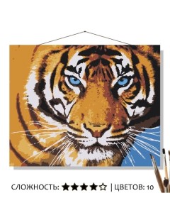 Картина по номерам Тигр 50х40 Selfica