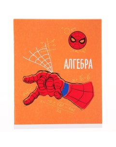 Тетрадь предметная 48 листов клетка Алгебра Человек паук Marvel