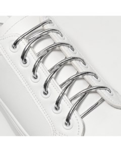 Шнурки для обуви пара круглые d 4 мм 120 см цвет серебряный Onlitop