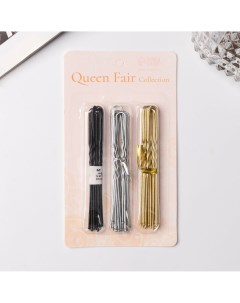 Шпильки для волос набор 30 шт 8 см 3 цвета Queen fair