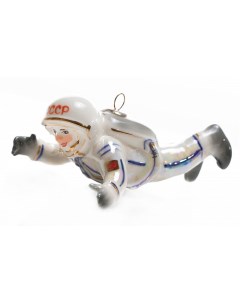 Елочная игрушка Космонавт в невесомости Фарфоровая мануфактура