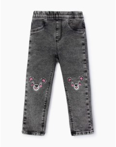 Серые джинсы Legging с нашивкой для девочки Gloria jeans