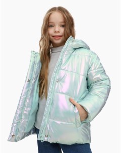 Мятная утеплённая куртка для девочки Gloria jeans
