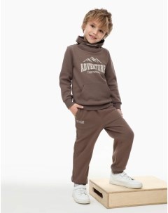 Светло коричневые спортивные брюки Jogger с надписью для мальчика Gloria jeans