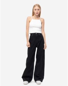 Черные широкие джинсы Wide leg с высокой талией Gloria jeans