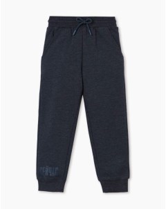 Тёмно синие спортивные брюки Jogger с надписью для мальчика Gloria jeans