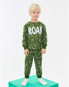 Зелёная пижама с динозаврами для мальчика Gloria jeans