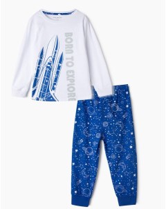 Пижама с принтом Космос для мальчика Gloria jeans