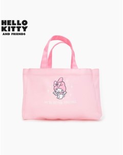 Розовая текстильная сумка с принтом Hello Kitty для девочки Gloria jeans