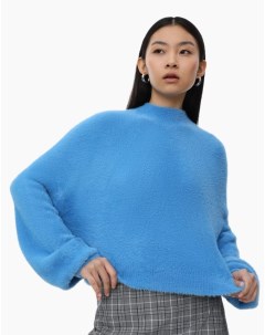 Синий укороченный свитер oversize Gloria jeans