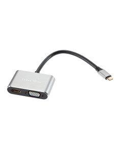 Аксессуар USB Type C HDMI USB3 0 PD VGA Alum Grey TUC055 Telecom
