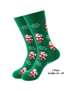 Носки рождественские зеленые с сантами р р 41 47 Snazzy santa