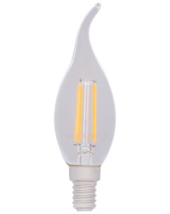 Лампа филаментная CN37 7 5 Вт 600 Лм 4000 K E14 диммируемая прозрачная колба Rexant
