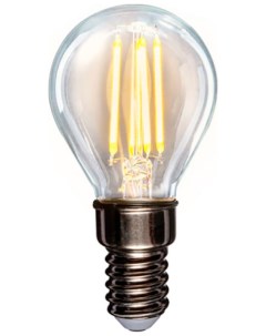 Лампа филаментная GL45 7 5 Вт 600 Лм 2700 K E14 прозрачная колба Rexant