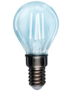 Лампа филаментная GL45 7 5 Вт 600 Лм 4000 K E14 диммируемая прозрачная колба Rexant