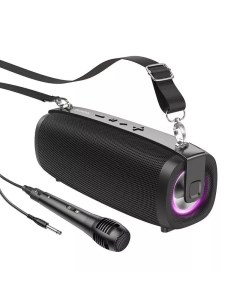 Портативная акустика BS55 Gallant 10 Вт FM AUX USB microSD Bluetooth подсветка черный Hoco