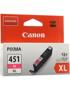 Картридж струйный CLI 451M XL 6474B001 пурпурный оригинальный ресурс 660 страниц для PIXMA iP7240 iP Canon