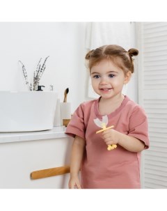 Детская зубная щетка массажер Крабик желтая Roxy kids