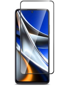 Защитное стекло для Xiaomi Poco X4 Pro 5G полный клей черный Mobility