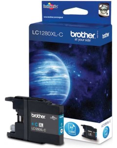 Картридж для струйного принтера LC1280XLC голубой оригинальный Brother