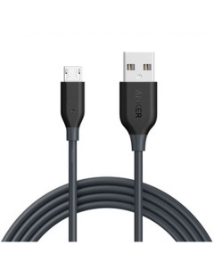 Кабель Powerline USB A to Micro USB 1 8 м A8133H12 черный Anker