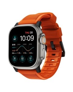 Ремешок Rugged для Apple Watch 49 45 44 42 мм NM01217985 Оранжевый черный Nomad
