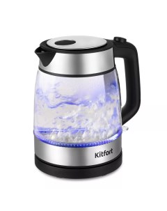 Чайник электрический КТ 6184 1 2 л черный серый прозрачный Kitfort