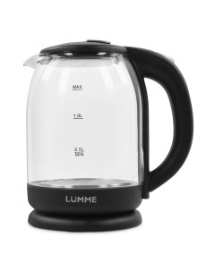 Чайник электрический LU 142 2 л прозрачный черный Lumme