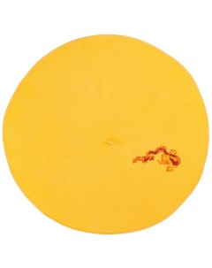Полотенце круглое вафельное год дракона 40х70см жёлтый 181606 Santalino