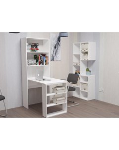 Компьютерный стол со стеллажем Элемент 3 Белый Nobrand