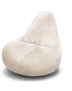 Кресло мешок груша XL Компакт Велюр кремовый Happy-puff