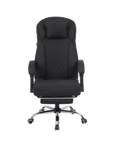 Компьютерное кресло 363F черный текстиль с подножкой Domtwo