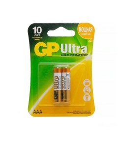 Батарейки Ultra Alkaline 24А AАA LR03 2 шт 1 уп Gp