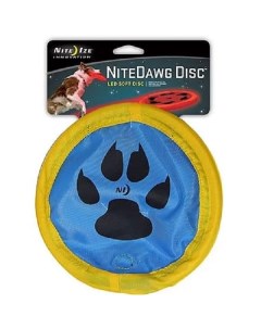 Игрушка для собак NiteDawg Disc Тарелка летающая светодиодная синий нейлон 22 4 см Nite ize