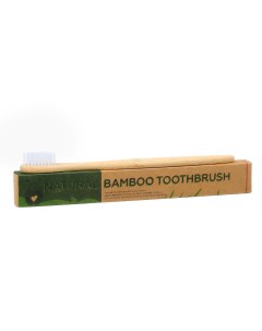 Зубная щетка бамбуковая мягкая в коробке белая Nobrand