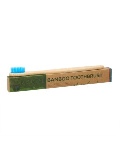 Зубная щетка бамбуковая средняя в коробке синяя Nobrand