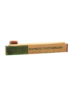 Зубная щетка бамбуковая мягкая в коробке коричневая Nobrand