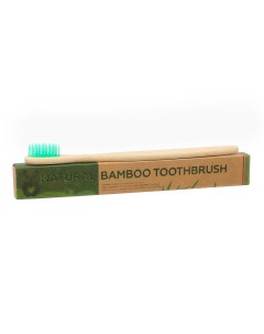 Зубная щетка бамбуковая мягкая в коробке зеленая Nobrand