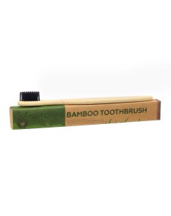 Зубная щетка бамбуковая жесткая в коробке черная Nobrand