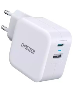 Сетевое зарядное устройство PD5002 EU USB C USB A QC 3 0 38 Вт белый Choetech